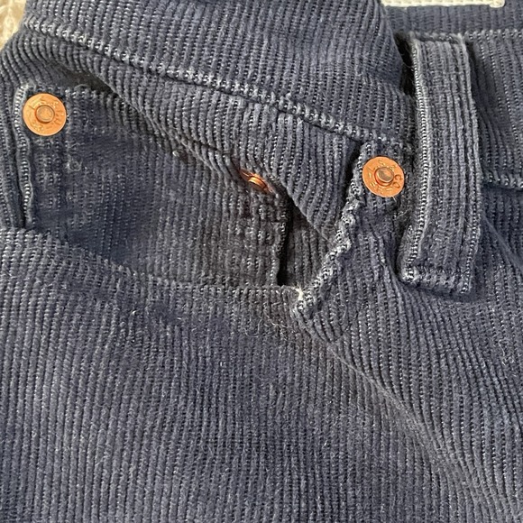 Levi's Premium Wedgie Straight Corduroy Pants W24 L26 Blue High Rise Button Fly‎ - Picture 5 of 8